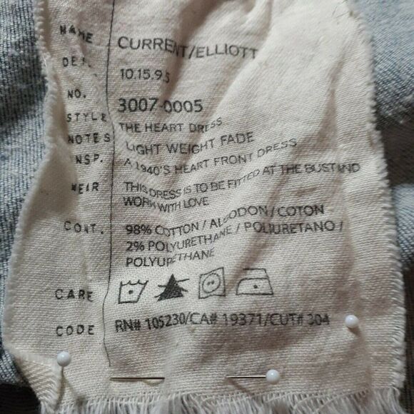 Current Elliot Dress Strapless Denim Mini Small - Picture 10 of 11